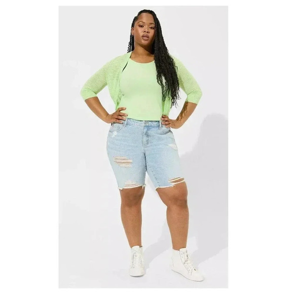 torrid Pants - TORRID NWT Boyfriend Bermuda Denim Shorts Size 26